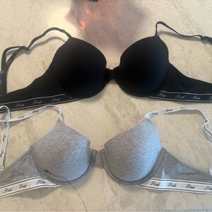 PINK Victoria's Secret Grey tee shirt bra N/ wo tags